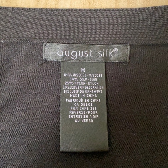 August Silk Black White Lace Cardigan - Picture 6 of 6